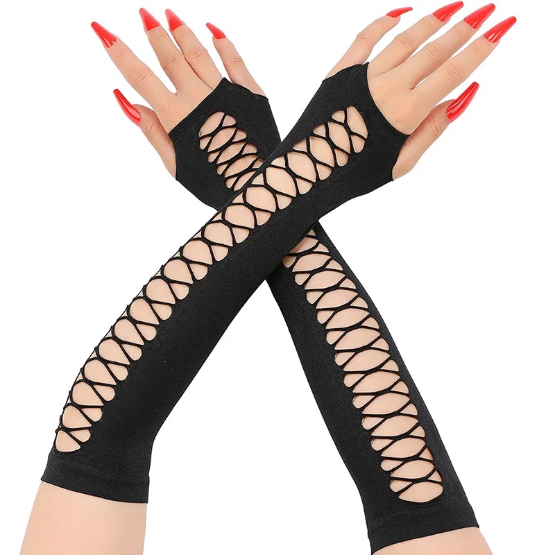 Fingerless Glove Knit - Kadınlar için Uzun Dantel Eldivenler, Parmakları