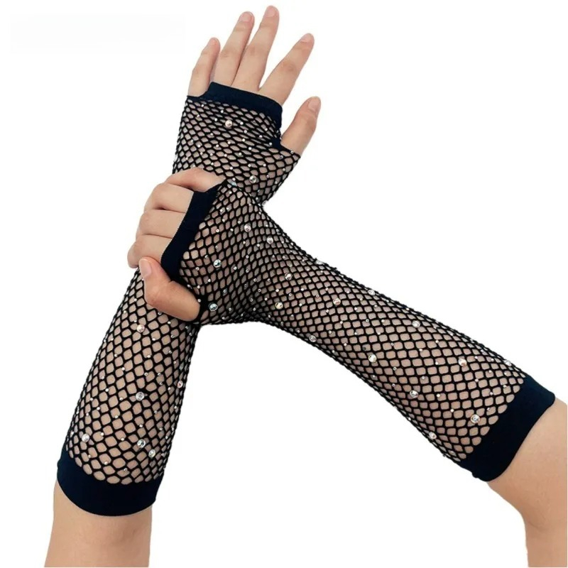Fingerless Glove Knit - Düğün Nefes Alabilen Parmaksız Eldiven Kadınlar