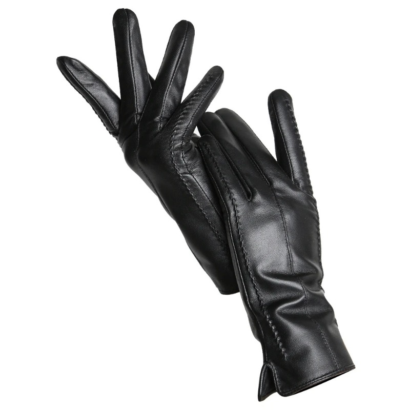 Leather Driving Glove - Kadın Koyun Derisi Eldiven Kış Sıcak